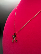14k rose gold rope chain w angel pendant
