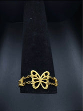 24k gold butterfly bracelet