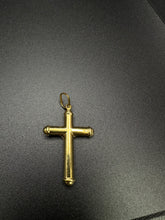 18k gold cross pendant