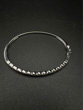 10k white gold bangle encrusted w diamonds
