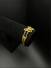 24k gold butterfly bracelet