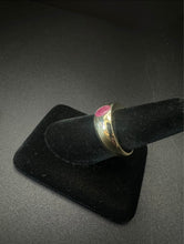 14k gold men’s ring w diamonds & natural Ruby stone