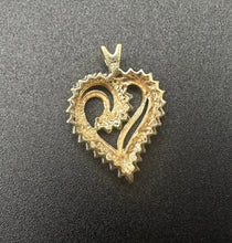 10k TRI colored heart pendant