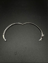 10k white gold bangle encrusted w diamonds