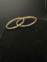 14k TRI colored baby bangles
