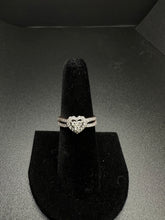 10k rose gold heart diamond ring