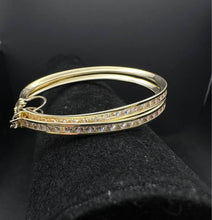 14k gold hoops w CZS (2”)