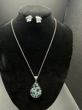 925 fine silver necklace set w matching earrings