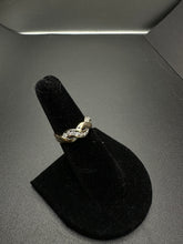 14k gold infinity band w diamonds