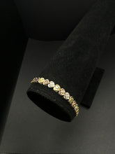 14k Tri-colored heart bracelet