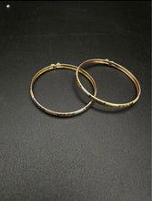 14k TRI colored baby bangles