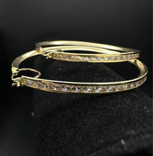 14k gold hoops w CZS (2”)