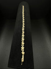 14k yellow gold sunflower bracelet