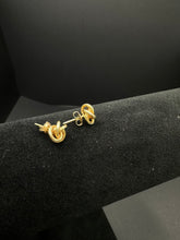 14k gold love knot stud earrings