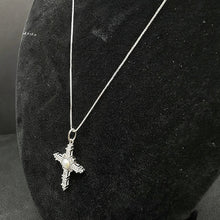 925 silver chain box link w cross pendant