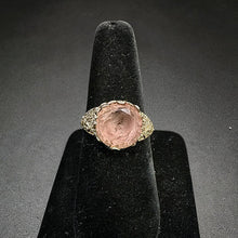 925 silver ring w pink morganite stone