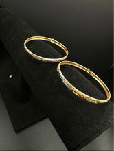 14k TRI colored baby bangles