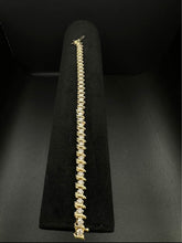 14k yellow gold tennis bracelet 5cttw in diamonds