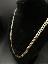 14k gold diamond cut Cuban link chain