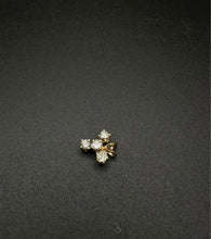 14k Gold Y pendant w 4 15pt Diamonds