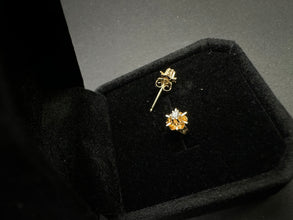 14k star diamond stud earrings (12pts)