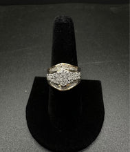 10k gold diamond cluster ring