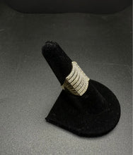 14k gold diamonds chevron ring