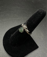 10k gold crown ring w mossy agate stone