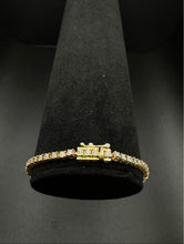 10k yellow gold tennis bracelet w 1.25 cttw in diamonds