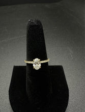18k Gold pave Engagement w 75 pt halo diamond
