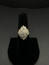 14k yellow gold vintage cluster ring