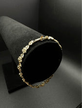 14k yellow gold sunflower bracelet