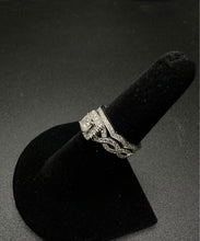 14k gold braided wedding set placed w a 50pt princess cut diamond & 2CTTW