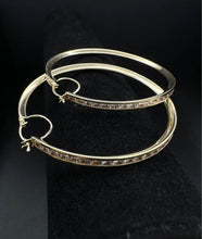 14k gold hoops w CZS (2”)