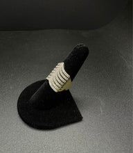 14k gold diamonds chevron ring