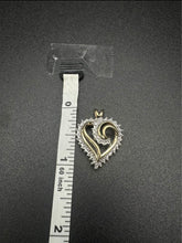 10k TRI colored heart pendant