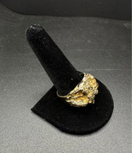 14k gold men’s solid nugget ring