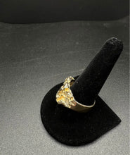14k gold men’s solid nugget ring