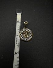 14k gold joker pendant w czs