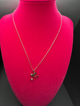 14k rose gold rope chain w angel pendant