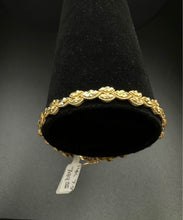 14k yellow gold diamond cut link bracelet