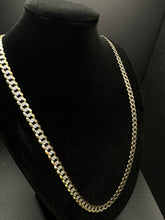 14k Cuban link diamond cut chain