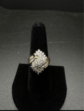10k gold diamond cluster ring