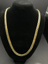 925 silver Cuban link chain gold plated