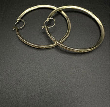 14k gold hoops w CZS (2”)