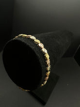 14k Tri-colored heart bracelet