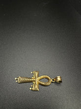 10k gold drippy cross pendant