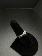 10k rose gold heart diamond ring