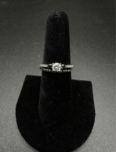 14k wedding set w diamonds & black diamonds