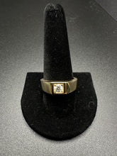 14k gold mens diamond ring (60pt diamond)